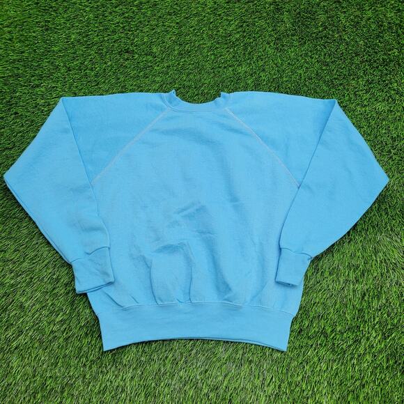 Vintage 80s Wrangler Raglan Sweatshirt Womens M/L 19x19 Boxy - Picture 2 of 11